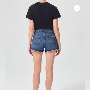 Agolde Parker high rise button fly denim shorts 27